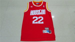 Maillot De Basket Houston Rockets Clyde Drexler 22 Engrener Retro Rouge Blanc